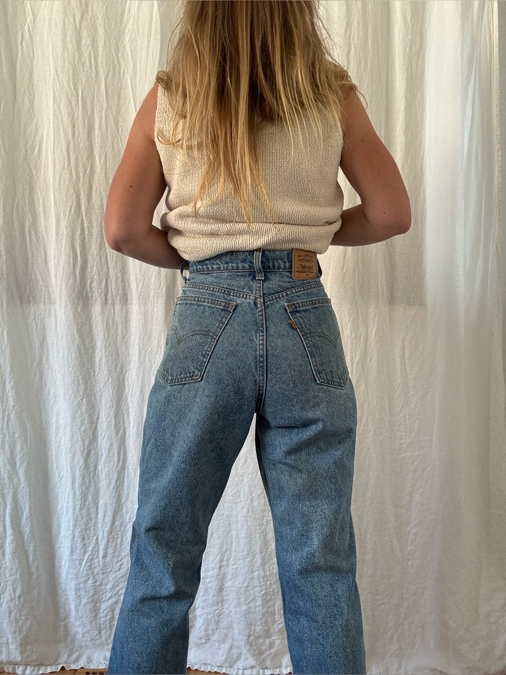 Vintage Levi’s 631 orange tab 90s relaxed hip tapered leg extra high rise